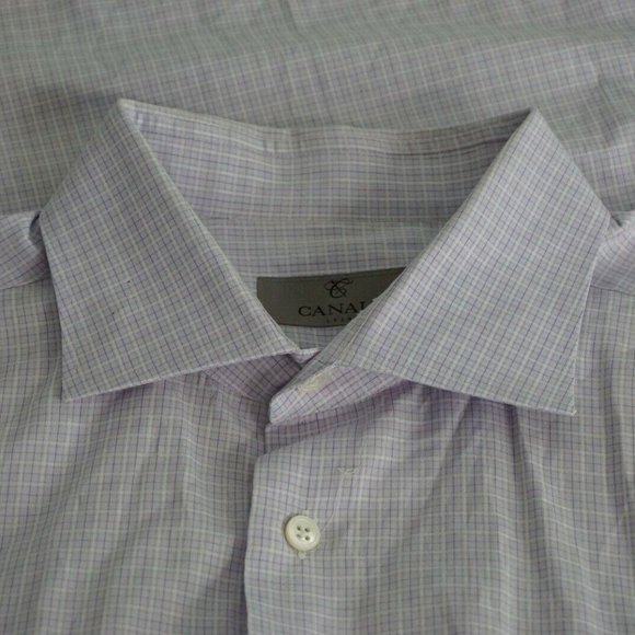 Canali Other - Canali 1934 Silver lbl Blue White Plaid shirt